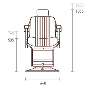 Apollo 2 Elite Black Barber Chair dimensions