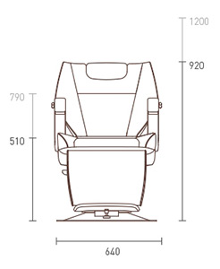 Takara Belmont Inova Ex Barber Chair dimensions