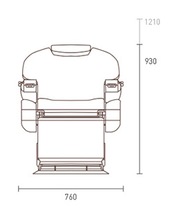 Maxim Barber Chair dimensions