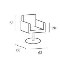 Dolly Hydraulic Styling Chair dimensions