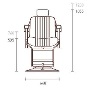 Apollo 2 Elite White Barber Chair dimensions