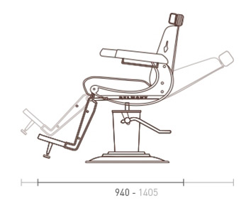 Apollo 2 Icon Barber Chair dimensions