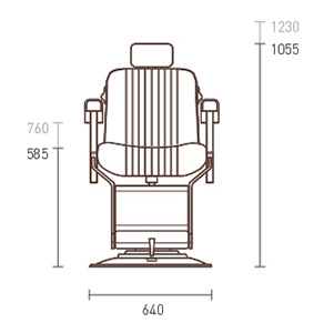 Apollo 2 Barber Chair dimensions