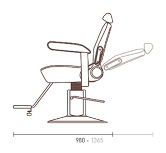 GT Sportsman Barber Chair dimensions