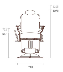 Legacy 95 Barber Chair dimensions