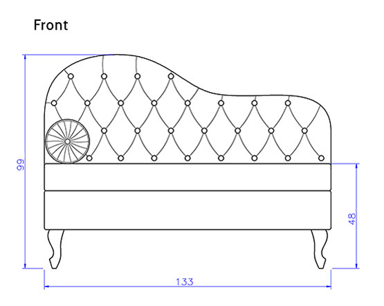 Madam Sofa front dimensions