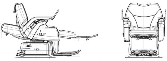 Legend Barber Chair dimensions