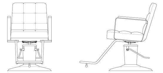 Choco Salon Chair dimensions