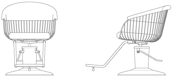 Harp styling Chair dimensions