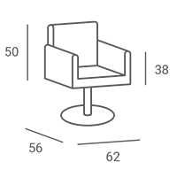 Zara Styling Chair dimensions