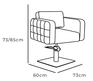 Deluxe Hydraulic Styling Chair dimensions