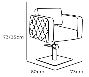 Diamond Hydraulic Styling Chair dimensions