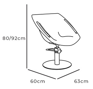 Ginevra Hydraulic Styling Chair dimensions