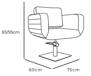 Siggy Hydraulic Styling Chair dimensions