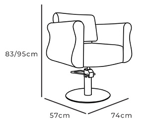 Vienna Hydraulic Styling Chair dimensions
