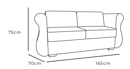 Vienna Two Position Waiting Seat dimensions
