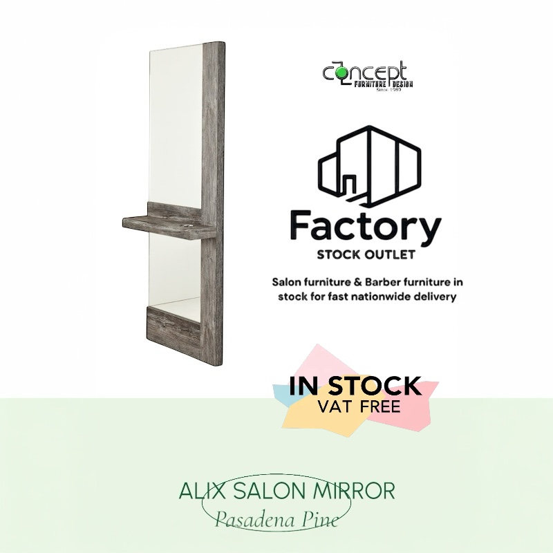 Alix Salon Mirror in Pasadena Pine finish In Stock