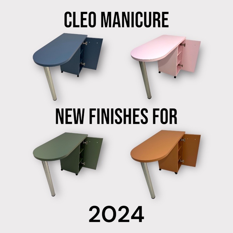 Cleo Manicure Table. New finishes for 2024.