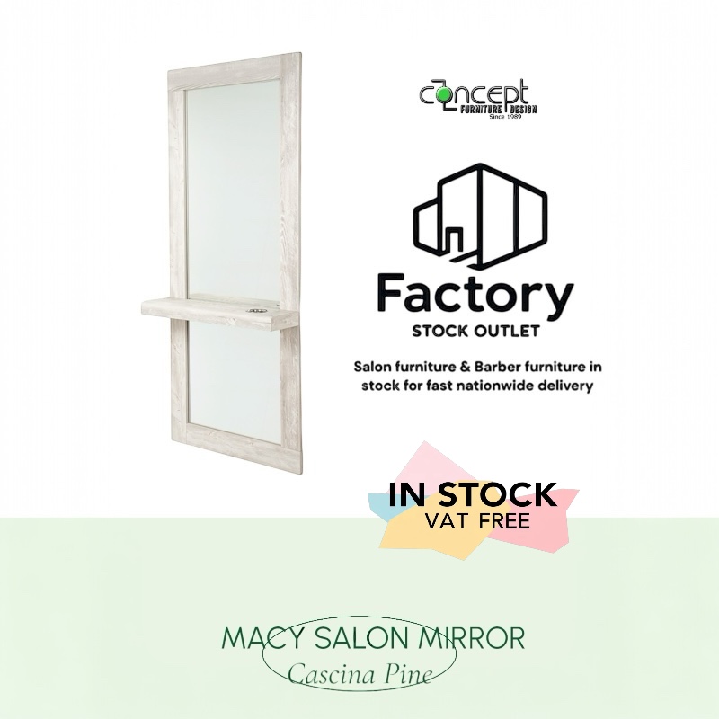 Macy Salon Mirror in Cascina Pine finish In Stock