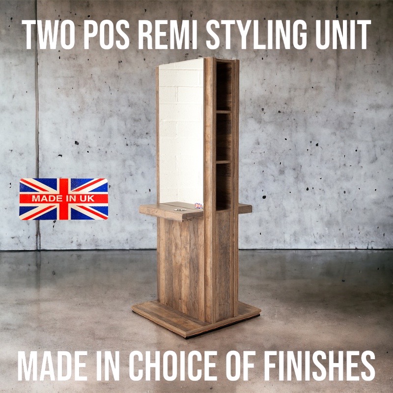 Two Position Remi Styling Unit. Made in choice of finishes.