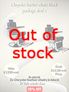 chrysler barber chair package deal 2 black oos
