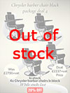 chrysler barber chair package deal 4 black oos