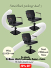 enzo chair package deal 3 black
