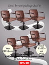 enzo chair package deal 6 brown