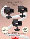 lea chair package deal 3 black